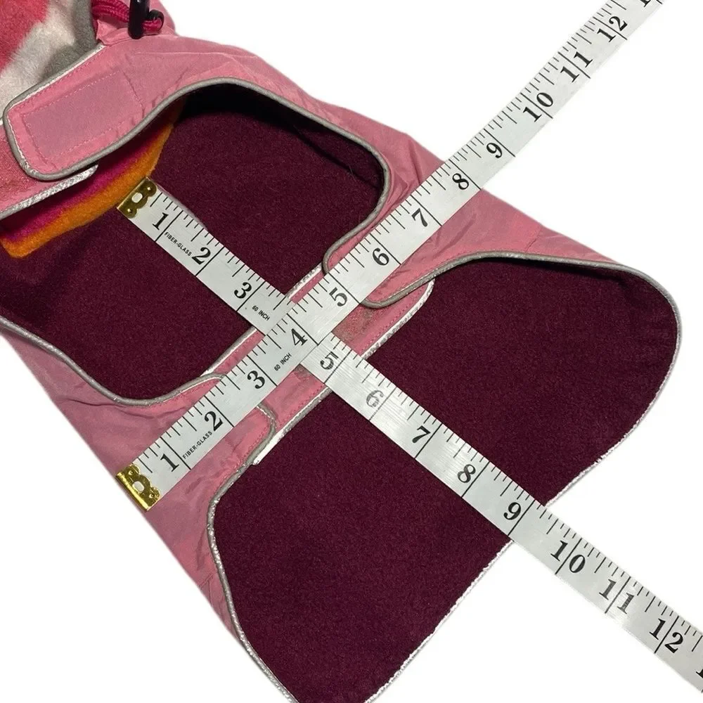 Fleece Lined Pink Reflective Dog Jacket Coat